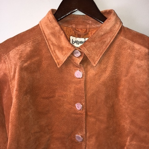 Bagatelle Orange Leather Jacket - Picture 5 of 14